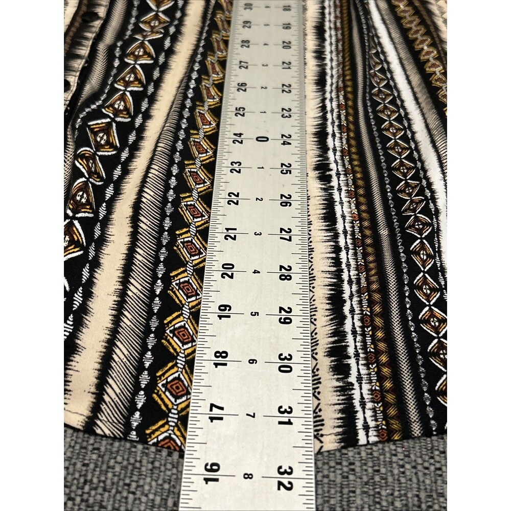 Catherines Button Front Top 3X Aztec Stripe Boho Resort Casual Festival Vacation - Picture 9 of 9
